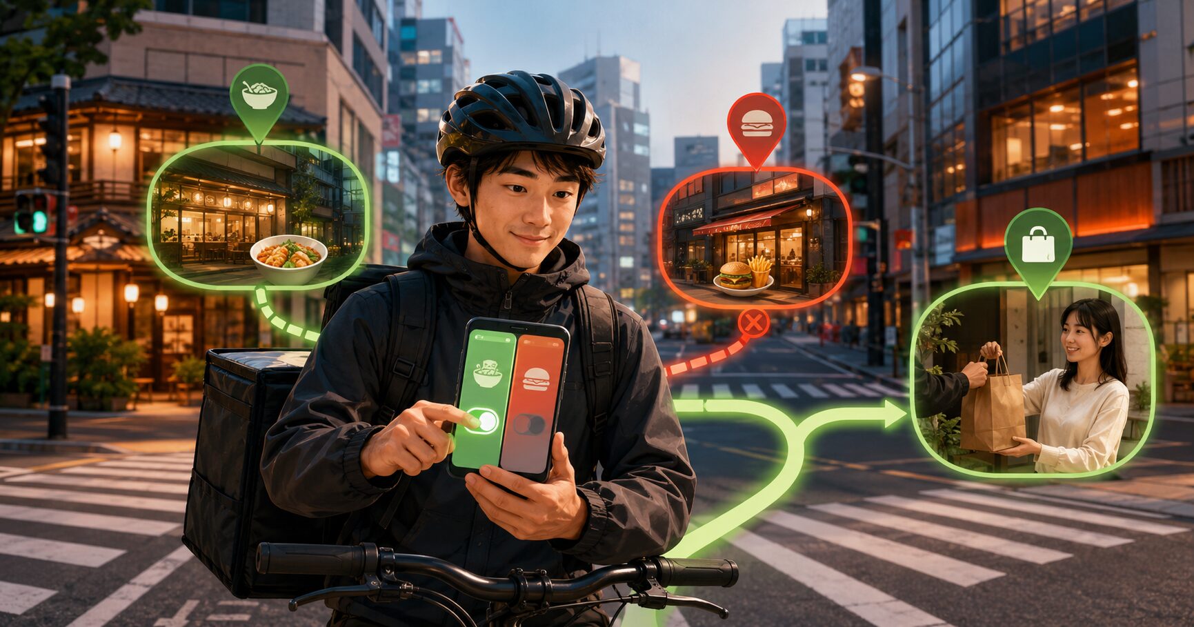 Uber Eatsと出前館を掛け持ちして使い分ける方法