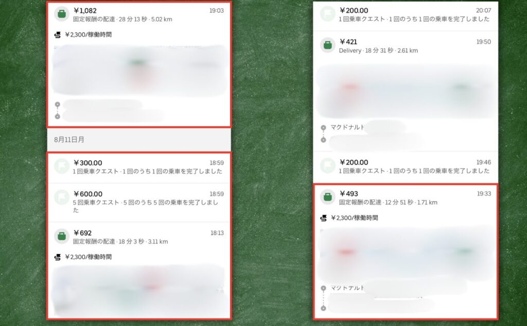 Uber Eats 固定報酬