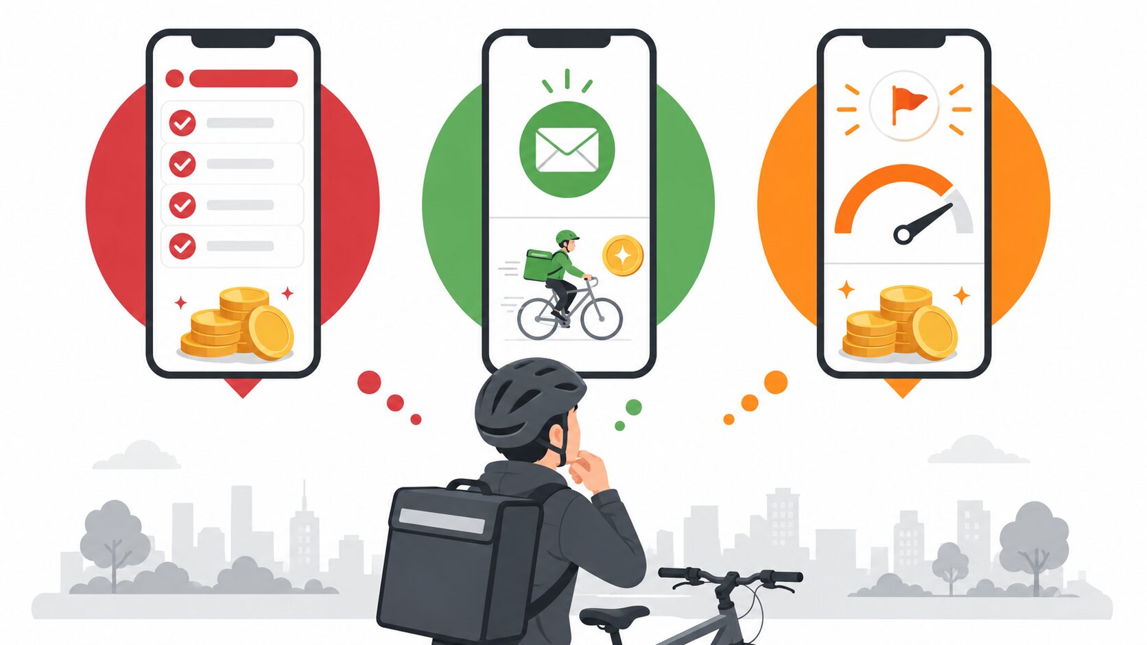 出前館・Uber Eats・ロケットナウ・menuのインセンティブを比較するイメージ