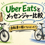 Uber Eatsと自転車メッセンジャーを比較