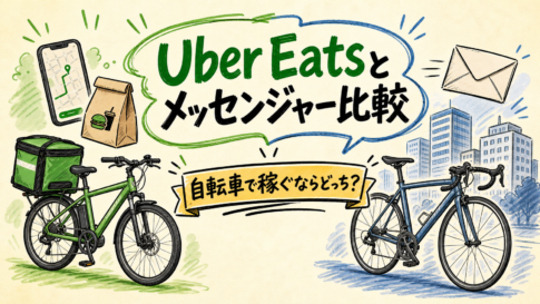 Uber Eatsと自転車メッセンジャーを比較